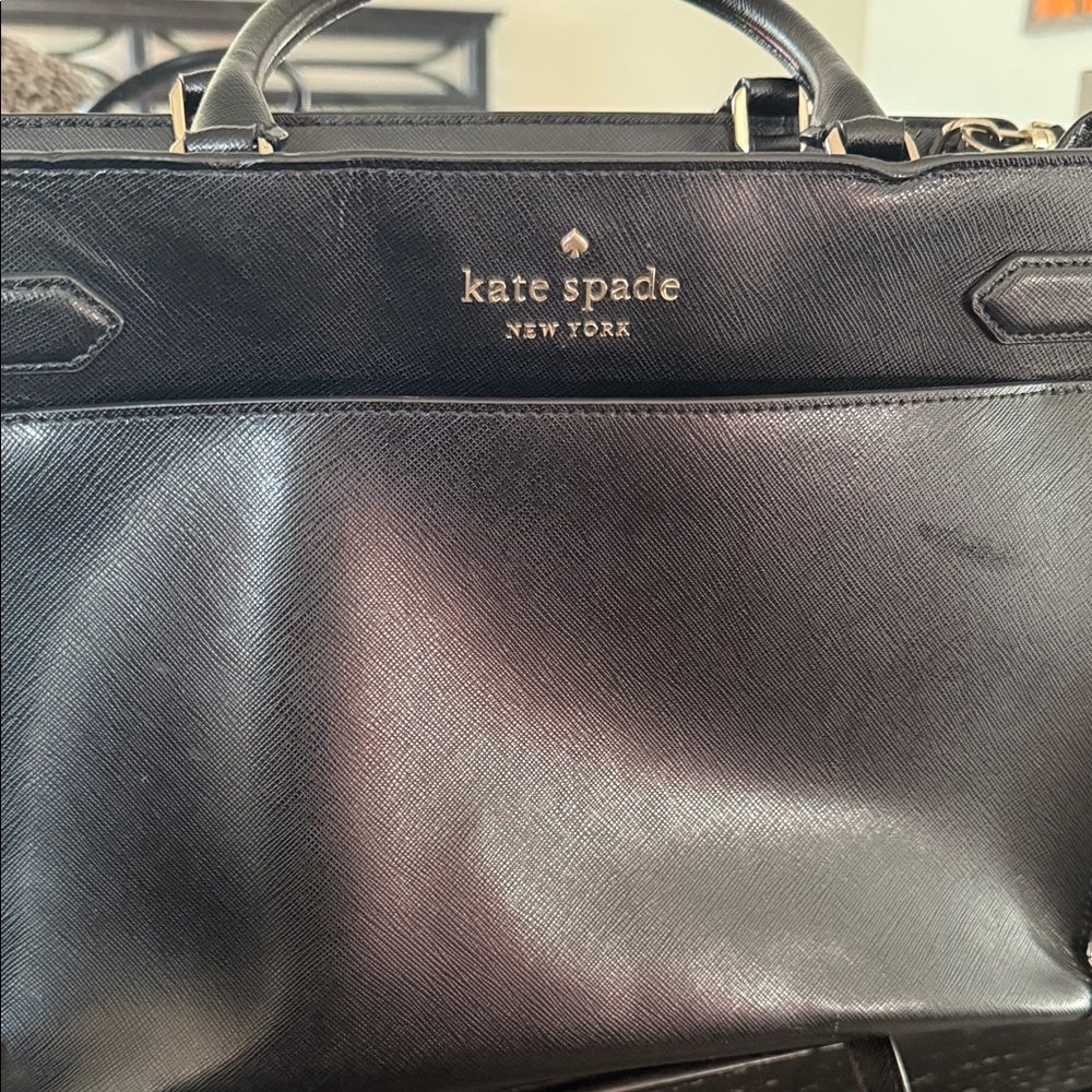 Kate Spade Black Textured Tote